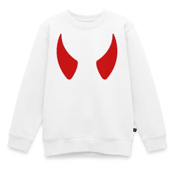 Devil horns - Kids Premium Organic Sweatshirt - white - Front - AI Model Kid Male (0cm)