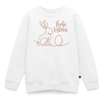 Frohe Ostern, Süßes Häschen Shirt, Hoodie, Schürze - Kinder Premium Organic Sweatshirt - Weiß - Vorne - AI Model Kid Male (0cm)