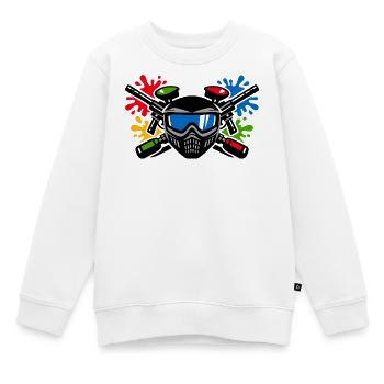 Graffiti-Helm mit Farbspritzer - Kinder Premium Organic Sweatshirt - Weiß - Vorne - AI Model Kid Male (0cm)