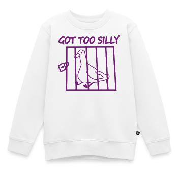 Cage à pigeons trop ridicule - Sweat Premium enfant bio - blanc - Devant - AI Model Kid Male (0cm)
