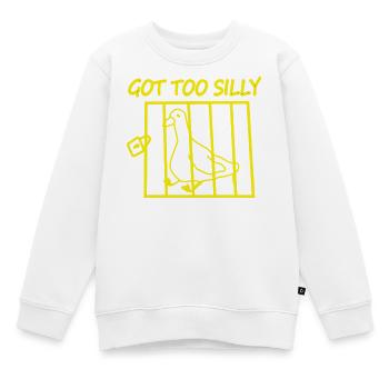 Un oiseau en cage – C’est devenu trop ridicule - Sweat Premium enfant bio - blanc - Devant - AI Model Kid Male (0cm)
