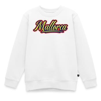 Mallorca Schrift - Kinder Premium Organic Sweatshirt - Weiß - Vorne - AI Model Kid Male (0cm)