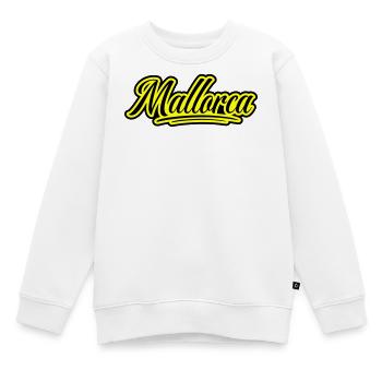 Mallorca Schrift - Kinder Premium Organic Sweatshirt - Weiß - Vorne - AI Model Kid Male (0cm)