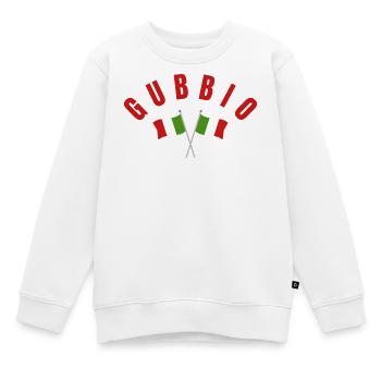 Gubbio Italian Flags Crest - Kids Premium Organic Sweatshirt - white - Front - AI Model Kid Male (0cm)