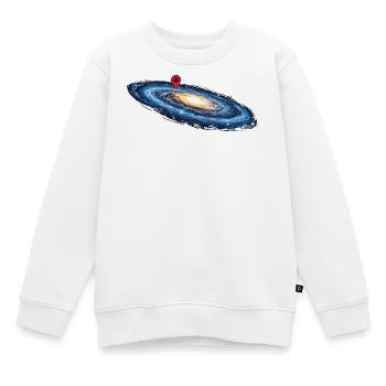 Milchstraßen-Ortsstift Weltraumgalaxie - Kinder Premium Organic Sweatshirt - Weiß - Vorne - AI Model Kid Male (0cm)