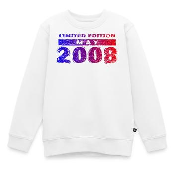 18e anniversaire Édition Limitée 05/2008 - Sweat Premium enfant bio - blanc - Devant - AI Model Kid Male (0cm)