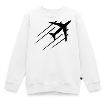 Luftfahrt Skizze - Kinder Premium Organic Sweatshirt - Weiß - Vorne - AI Model Kid Male (0cm)