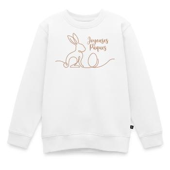 Joyeuses Pâques,Süßes Hasen Oster Shirt, Hoodie - Kinder Premium Organic Sweatshirt - Weiß - Vorne - AI Model Kid Male (0cm)