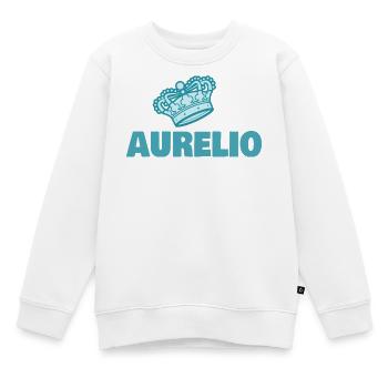 Geschenk für Aurelio - Kinder Premium Organic Sweatshirt - Weiß - Vorne - AI Model Kid Male (0cm)