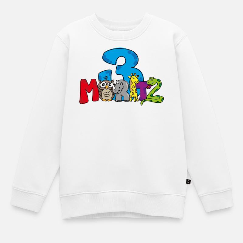 3e anniversaire de Moritz - Sweat Premium enfant bio - blanc