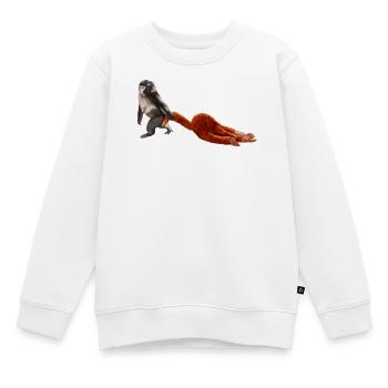 Punch - das kleine Äffchen - Kinder Premium Organic Sweatshirt - Weiß - Vorne - AI Model Kid Male (0cm)