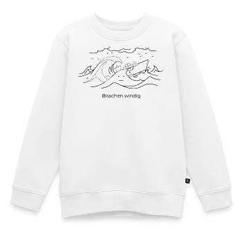 Bisschen Windig Seefahrt Sturm Moin Ozean See - Kinder Premium Organic Sweatshirt - Weiß - Vorne - AI Model Kid Male (0cm)