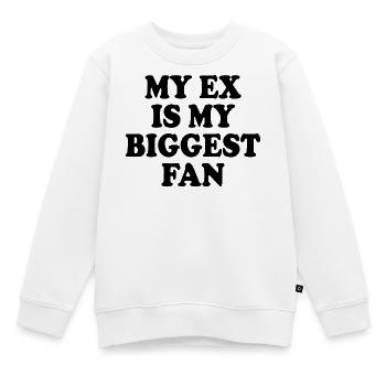 my ex is my biggest fan   - Kinder Premium Organic Sweatshirt - Weiß - Vorne - AI Model Kid Male (0cm)