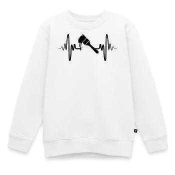 Pinceaux de peintre - Sweat Premium enfant bio - blanc - Devant - AI Model Kid Male (0cm)