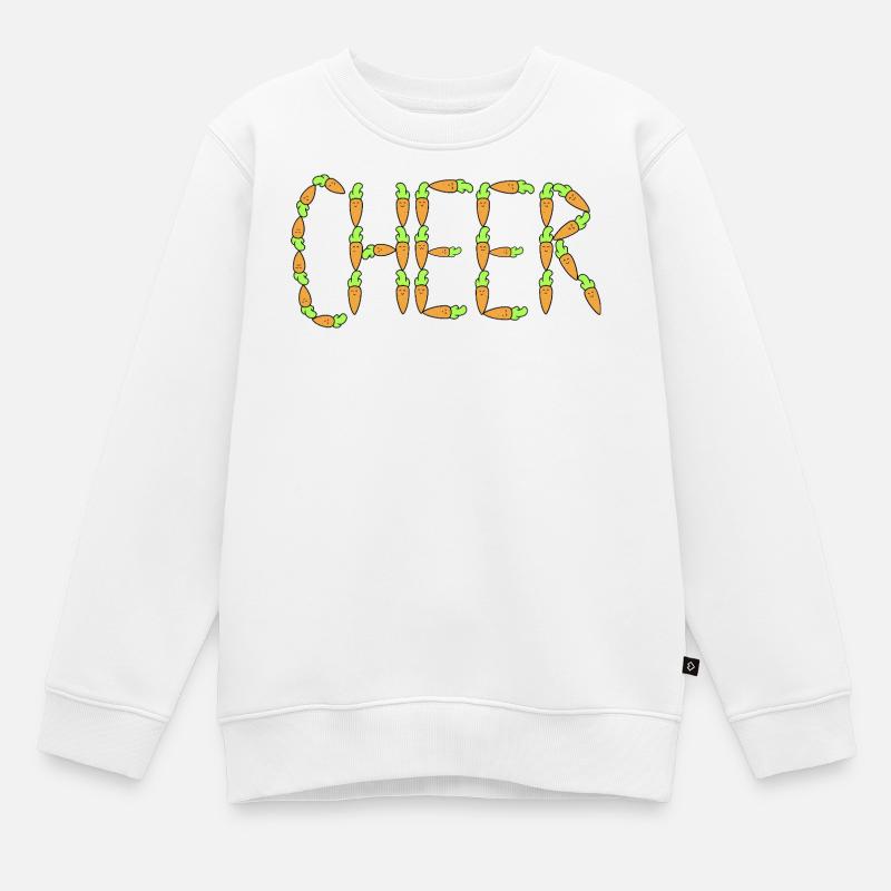 Karotten jubeln - Kinder Premium Organic Sweatshirt - Weiß