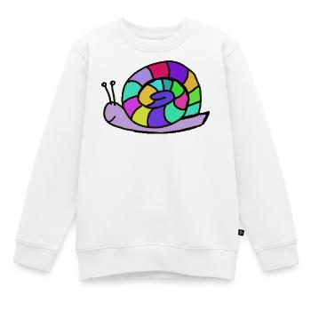 Mosaik Schnecke Schneckenhaus - Kinder Premium Organic Sweatshirt - Weiß - Vorne - AI Model Kid Male (0cm)