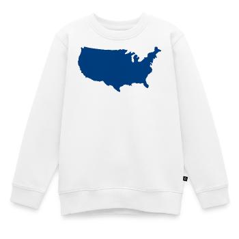 Karte der Vereinigten Staaten - Kinder Premium Organic Sweatshirt - Weiß - Vorne - AI Model Kid Male (0cm)