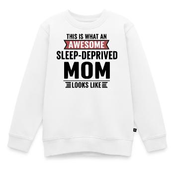 So sieht eine großartige, schlaflose Mutter aus. - Kinder Premium Organic Sweatshirt - Weiß - Vorne - AI Model Kid Male (0cm)