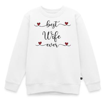 beste Ehefrau - Kinder Premium Organic Sweatshirt - Weiß - Vorne - AI Model Kid Male (0cm)