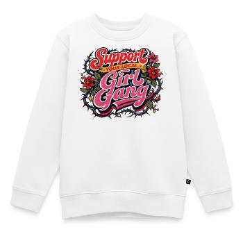 Unterstützen Sie Ihre lokale Mädchengang - Kinder Premium Organic Sweatshirt - Weiß - Vorne - AI Model Kid Male (0cm)