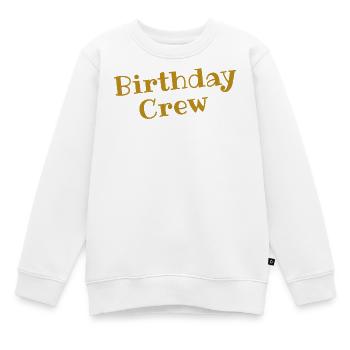 Birthday Crew  - Kinder Premium Organic Sweatshirt - Weiß - Vorne - AI Model Kid Male (0cm)
