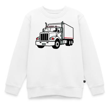 Lkw - Kinder Premium Organic Sweatshirt - Weiß - Vorne - AI Model Kid Male (0cm)