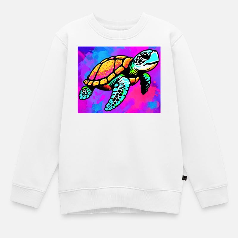 Schildkröte - Kinder Premium Organic Sweatshirt - Weiß