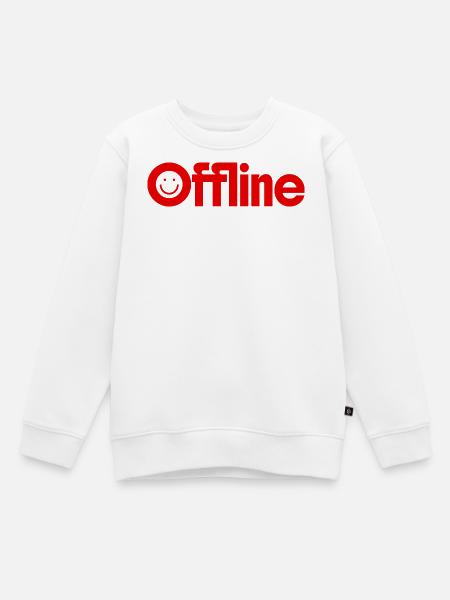 hors-ligne - Sweat Premium enfant bio - blanc