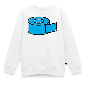 Tape Roll Comic - Sweat Premium enfant bio - blanc - Devant - AI Model Kid Male (0cm)