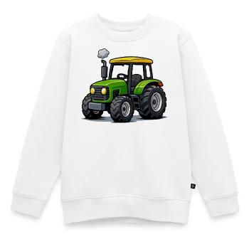 Tractor Trekker Cartoon - Sweat Premium enfant bio - blanc - Devant - AI Model Kid Male (0cm)
