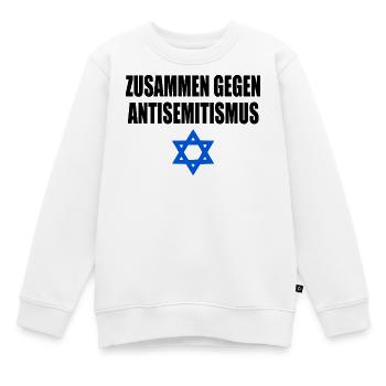 zusammen gegen antisemitism - Kinder Premium Organic Sweatshirt - Weiß - Vorne - AI Model Kid Male (0cm)