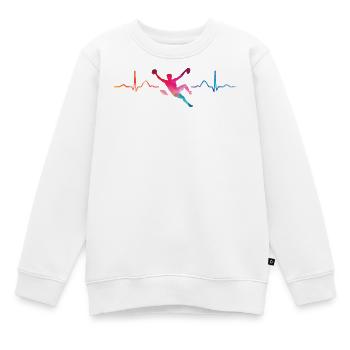 Boulderer Herzschlag Boulder Bouldern - Kinder Premium Organic Sweatshirt - Weiß - Vorne - AI Model Kid Male (0cm)