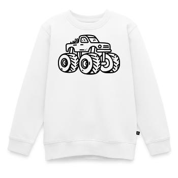 Monstertruck - Kinder Premium Organic Sweatshirt - Weiß - Vorne - AI Model Kid Male (0cm)