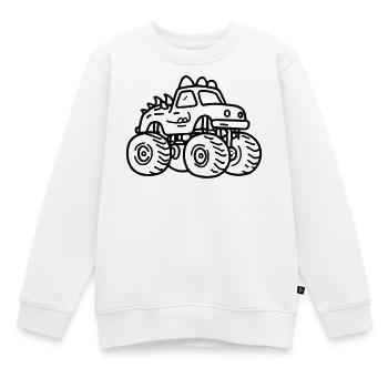 Monstertruck - Kinder Premium Organic Sweatshirt - Weiß - Vorne - AI Model Kid Male (0cm)