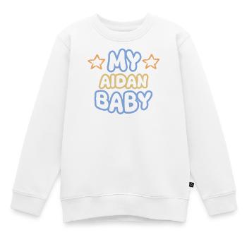 AIDAN - Sweat Premium enfant bio - blanc - Devant - AI Model Kid Male (0cm)