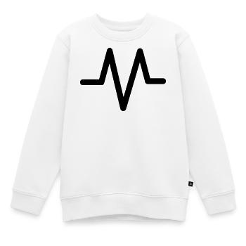 Herzschlag - Kinder Premium Organic Sweatshirt - Weiß - Vorne - AI Model Kid Male (0cm)