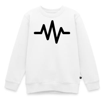 Herzschlag - Kinder Premium Organic Sweatshirt - Weiß - Vorne - AI Model Kid Male (0cm)