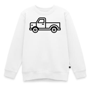 Lkw - Kinder Premium Organic Sweatshirt - Weiß - Vorne - AI Model Kid Male (0cm)