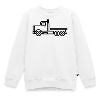 Lkw - Kinder Premium Organic Sweatshirt - Weiß - Vorne - AI Model Kid Male (0cm)