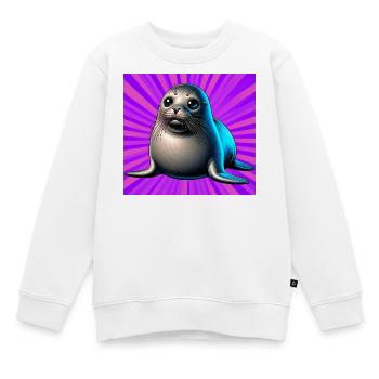 Siegel - Kinder Premium Organic Sweatshirt - Weiß - Vorne - AI Model Kid Male (0cm)