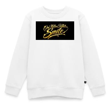 Million Dollar Smile - Kids Premium Organic Sweatshirt - white - Front - AI Model Kid Male (0cm)