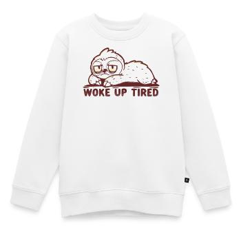 Je me suis réveillé fatigué - Sweat Premium enfant bio - blanc - Devant - AI Model Kid Male (0cm)