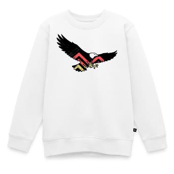 Adler Deutschland Fan Flagge - Kinder Premium Organic Sweatshirt - Weiß - Vorne - AI Model Kid Male (0cm)