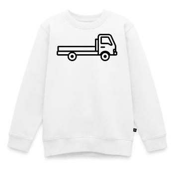 Lkw - Kinder Premium Organic Sweatshirt - Weiß - Vorne - AI Model Kid Male (0cm)