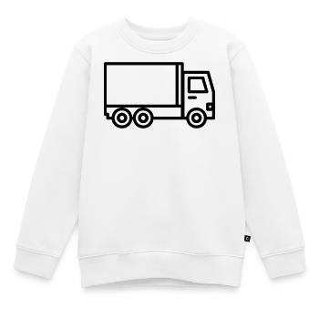 Lkw - Kinder Premium Organic Sweatshirt - Weiß - Vorne - AI Model Kid Male (0cm)