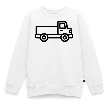 Lkw - Kinder Premium Organic Sweatshirt - Weiß - Vorne - AI Model Kid Male (0cm)
