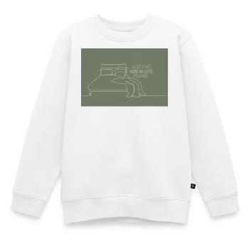 Nur noch 5 Minuten Schlafzimmer Humor - Kinder Premium Organic Sweatshirt - Weiß - Vorne - AI Model Kid Male (0cm)