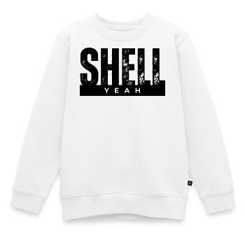 Yeah Bold Lettering on Black - Sweat Premium enfant bio - blanc - Devant - AI Model Kid Male (0cm)