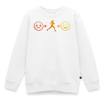 Geschenkidee für eine Running mit Running - Kinder Premium Organic Sweatshirt - Weiß - Vorne - AI Model Kid Male (0cm)