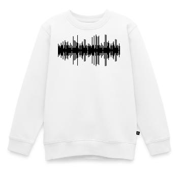 Piste audio - Sweat Premium enfant bio - blanc - Devant - AI Model Kid Male (0cm)